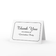 Einfach Elegant White Abschluss Vielen Dank