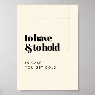 Einfach elegant zu haben und Hochzeitsleder zu hal Poster