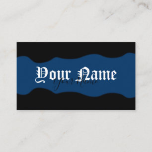 Einfach elegante antike schwarz-dunkelblaue Wellen Visitenkarte