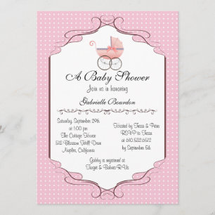 Einfach elegante Babydusche Personalisiert laden Einladung