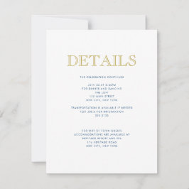 Einfach elegante Bar Mitzvah-Detail-Karte Einladung
