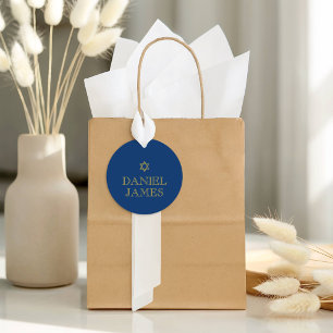 Einfach elegante Bar-Mizwa personalisiert Geschenkanhänger