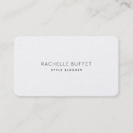 Einfach elegante Blogger Minimal Business Card Visitenkarte