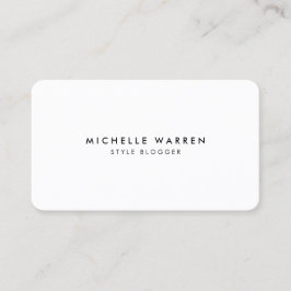 Einfach elegante Blogger Minimal Business Card Visitenkarte