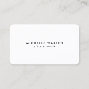 Einfach elegante Blogger Minimal Business Card Visitenkarte