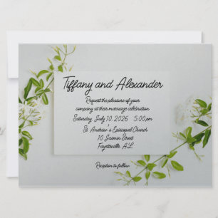 Einfach elegante Einladung zur Hochzeit