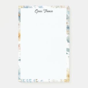 Einfach Elegante Florale Personalisierte      Post-it Klebezettel