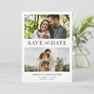 Einfach elegante Foto-Hochzeit - Save-the-Date Save The Date