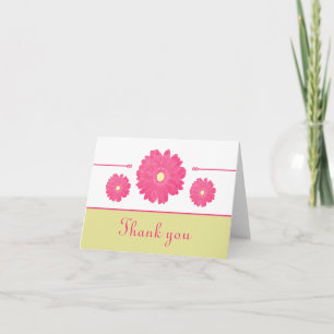 Einfach elegante Gerbera-Margeriten Dankeskarten Dankeskarte