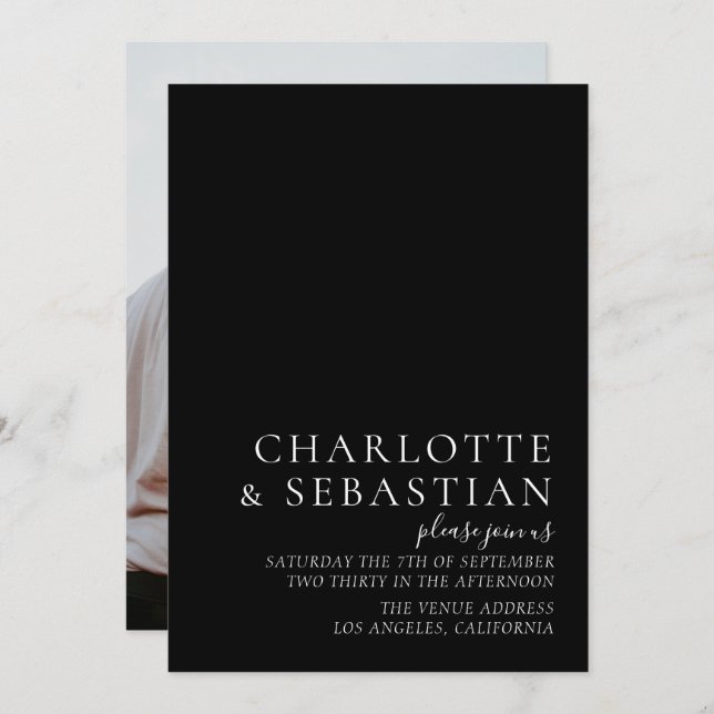 Einfach elegante Hochzeit (Vorne/Hinten)