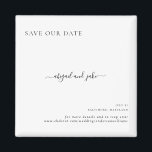 Einfach elegante Minimalistische Hochzeit Rette un Magnet<br><div class="desc">Einfach und elegant. Hochzeit Save the Date. Individuellen Namens Magnet.</div>