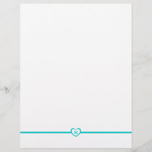 Einfach elegante Mit Monogramm Stationery - Aquama