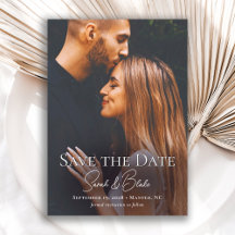 Einfach Elegante Moderne Foto-Hochzeit Save the Da