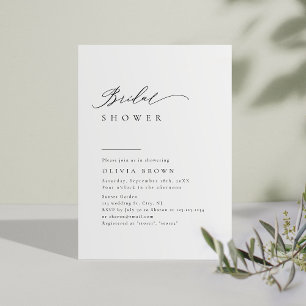 Einfach elegante moderne typografische Brautparty Einladung