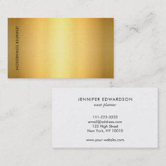 Einfach elegante professionelle weiße Gold-Karte Visitenkarte