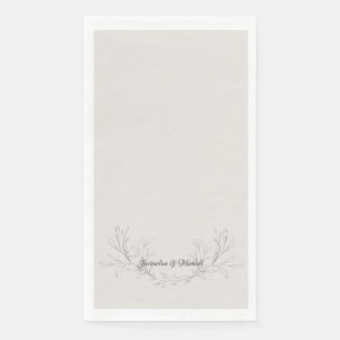 Einfach elegante Script-neutrale Hochzeit Serviette