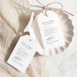 Einfach elegante Typografie Moderne Gastgeschenk H Geschenkanhänger