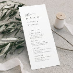 Einfach elegante Typografie Moderne Hochzeit Menükarte<br><div class="desc">Elegantes,  minimalistisches Typografie-Design in Schwarz/Weiß mit stilvollem Drehbuch und zeitlosem Serif-Schriftart,  einfach und sauber. Große Hochzeitskarten für minimalistische Hochzeiten,  moderne Hochzeiten und klassische Hochzeiten. Sehen Sie sich alle passenden Stücke in der Sammlung an.</div>