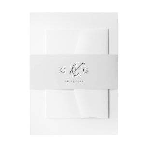 Einfach elegante Typografie Monogram Moderne Hochz Einladungsbanderole