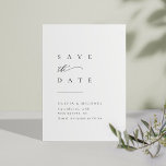 Einfach elegante Typografie Save the Date modern<br><div class="desc">Elegante,  minimalistische Typografie in Schwarz und Weiß Save the Date mit stilvollem Drehbuch und zeitlosem Schriftart,  einfach und sauber. Ideal für minimalistische Hochzeiten,  moderne Hochzeiten und klassische Hochzeiten. Sehen Sie sich alle passenden Stücke in der Sammlung an.</div>