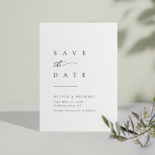 Einfach elegante Typografie Save the Date modern