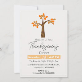 Einfach Eleganter Erntedank Abendessen Einladung