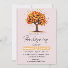 Einfach Eleganter Erntedank Abendessen Einladung