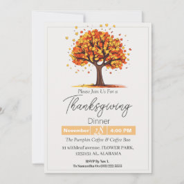 Einfach Eleganter Erntedank Abendessen Einladung