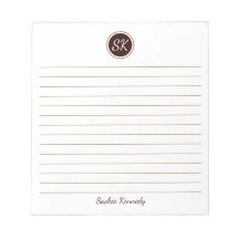 Einfach eleganter Schokolade-Braun-Monogramm-Name