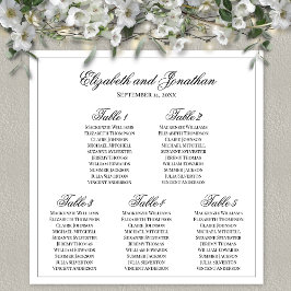 Einfach elegantes 5-Tisch-Hochzeitssattel Poster