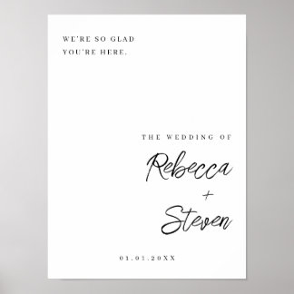 Einfach elegantes Begrüßungszeichen Poster