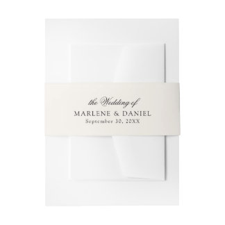 Einfach Elegantes Elfenbein Creme Off White Formal Einladungsbanderole