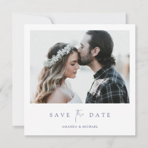 Einfach elegantes Foto Hochzeit speichern Sie das Save The Date