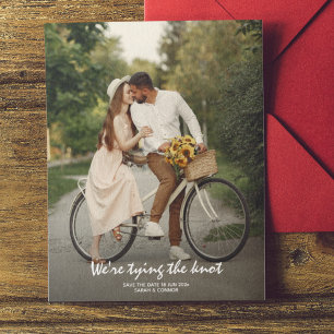 Einfach Elegantes Foto Save the Date Postkarte