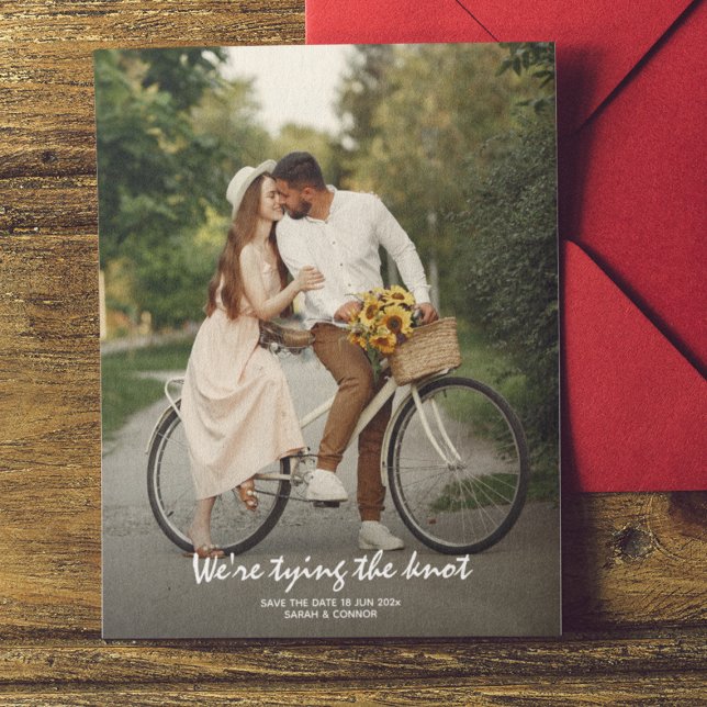 Einfach Elegantes Foto Save the Date Postkarte (Von Creator hochgeladen)