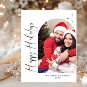 Einfach Elegantes FOTO Weihnachten Gruß Postkarte