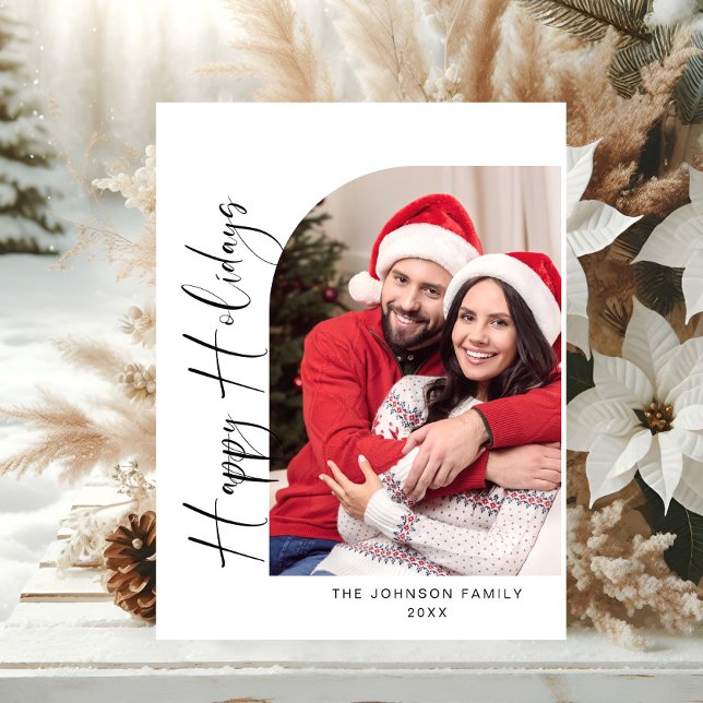 Einfach Elegantes FOTO Weihnachten Gruß Postkarte (Von Creator hochgeladen)