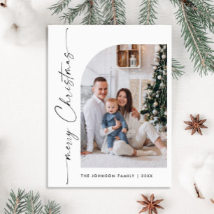 Einfach Elegantes FOTO Weihnachten Gruß Postkarte