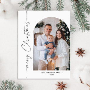 Einfach Elegantes FOTO Weihnachten Gruß Postkarte