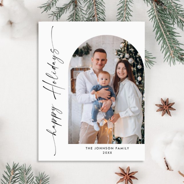 Einfach Elegantes FOTO Weihnachten Gruß Postkarte (Von Creator hochgeladen)