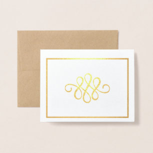 Einfach elegantes Gold- oder Silberschmuck Folienkarte