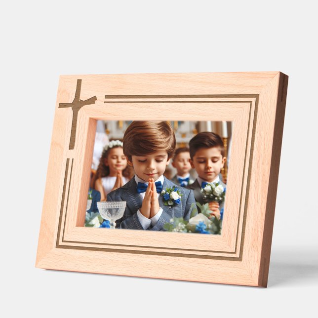 Einfach elegantes Minimalistisches Christliches Cr Geätzte Rahmen (Christian Cross Picture Frames
)