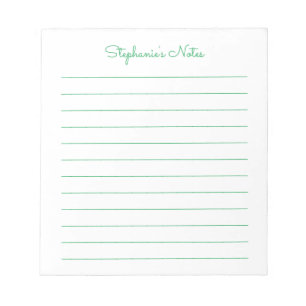 Einfach elegantes Personalisiertes Notepad mit gr Notizblock