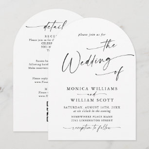 Einfach elegantes QR-Foto für Minimalistische Hoch Einladung