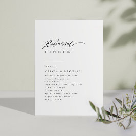 Einfach elegantes Typografie Modernes Probe-Dinner Einladung