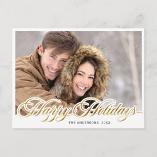 Einfach elegantes Weihnachts-FOTO Gruß Urlaub Postkarte