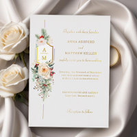 Einfach elegantes Weihnachtsblumenmonogramm