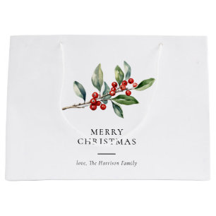 Einfach Elegantes Weihnachtswasser Botanisch Große Geschenktüte