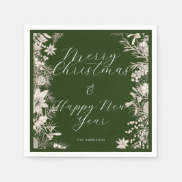 Einfach Elegantes Weihnachtswasser Botanisch Serviette