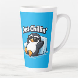 EINFACH ENTSANNT PINGUIN Kissen Milchtasse